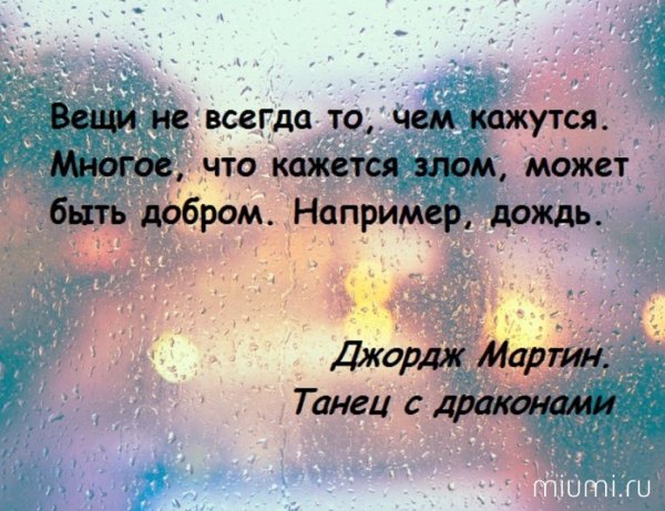 Дождь цитаты красивые