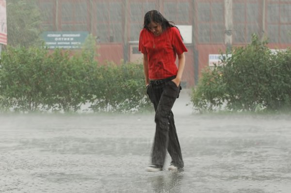 Промокла под дождем
