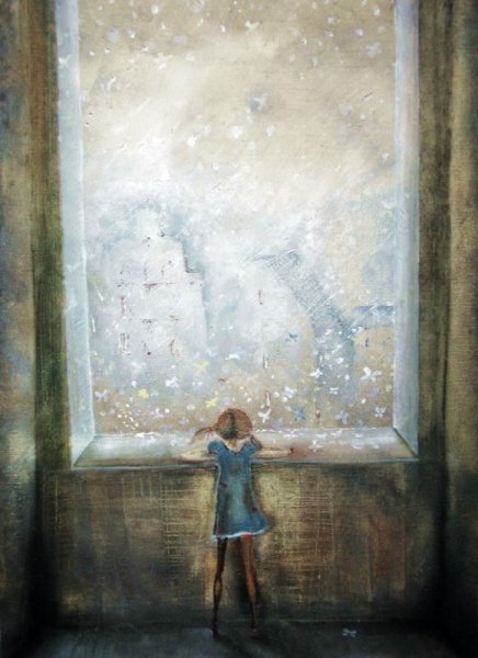 Девочка у окна картина
