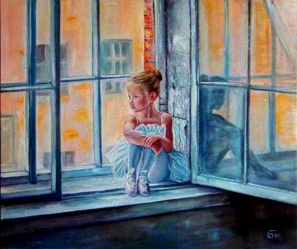 Дети у окна в живописи