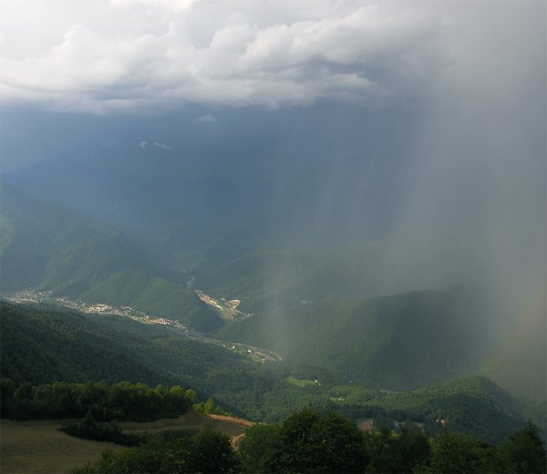 Дождь в горах