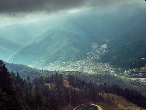 Ливень в горах