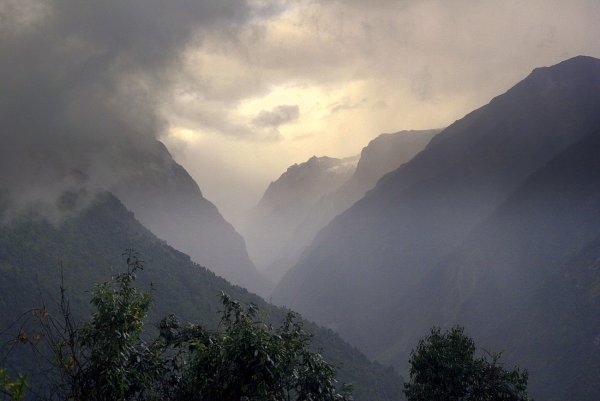 Ливень в горах