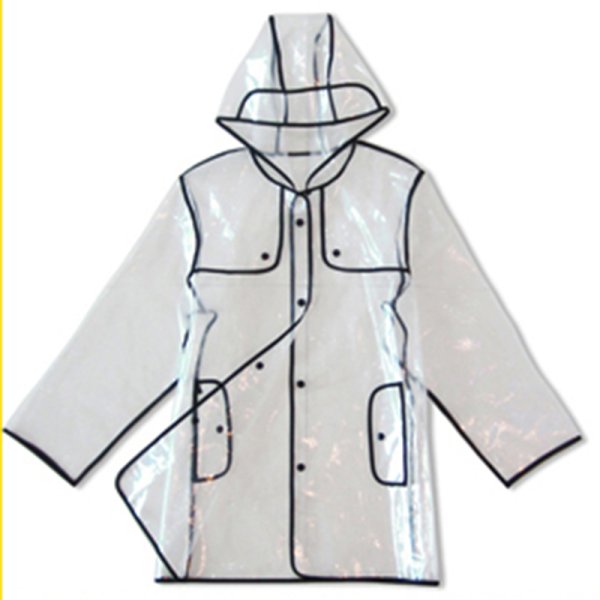 Плащ дождевики капюшоном на пуговицах