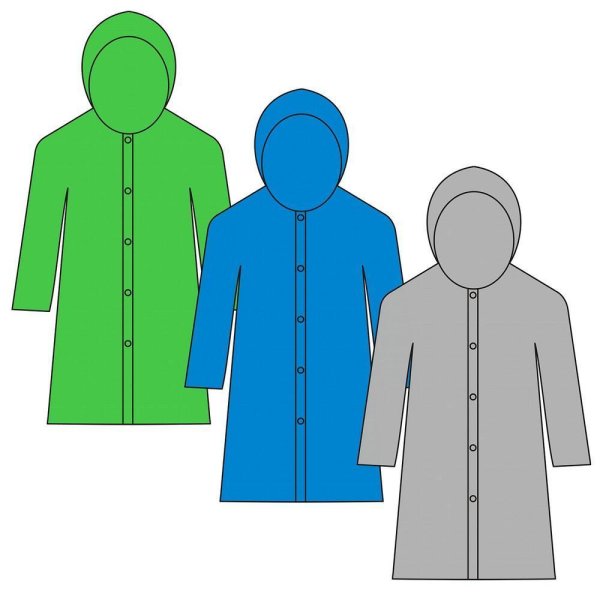 Плащ дождевик мужской 48-52 PVC полимерная пленка(100) Мультидом