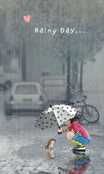 Открытка опять дождь