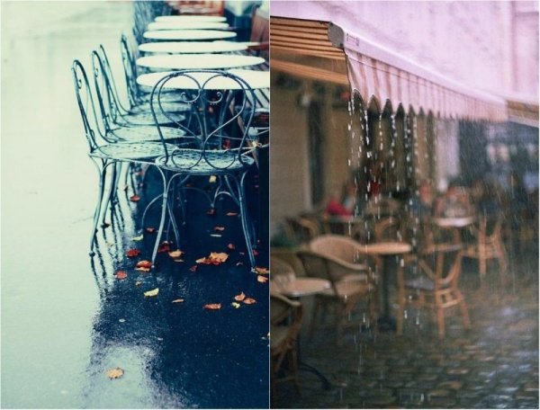 Уютное кафе в дождь