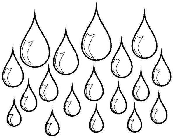 Капелька раскраска для детей