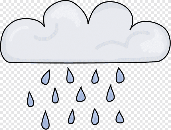 Туча с дождем рисунок