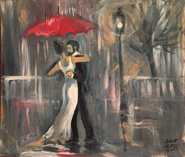 Живопись Танцующие под дождем