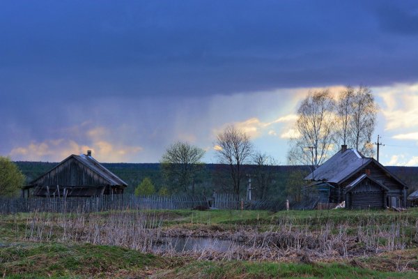 Пасмурный день в деревне