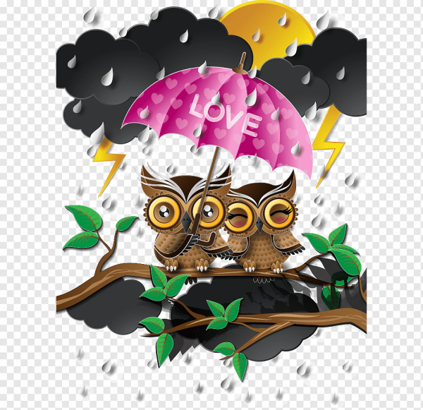 Совушки под зонтиком