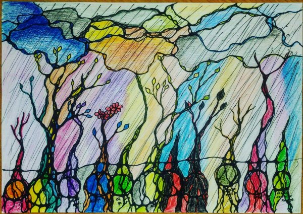 Шаманский дождь Нейрографика