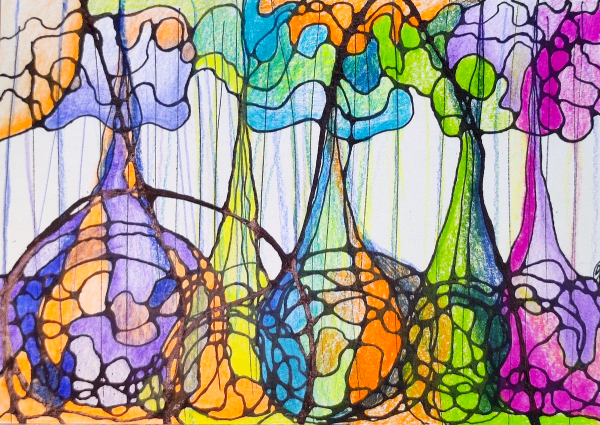 Нейрографика фон полупрозрачный