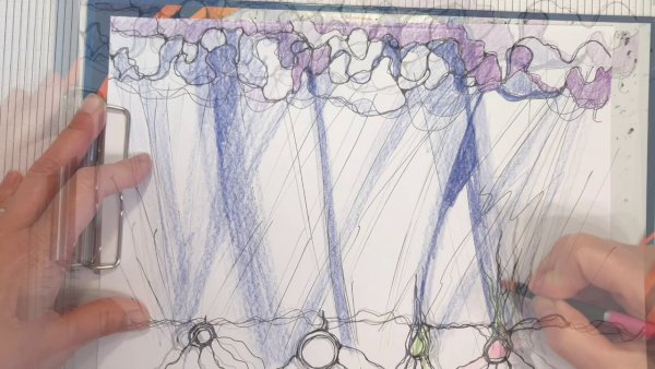 Техника Шаманский дождь Нейрографика