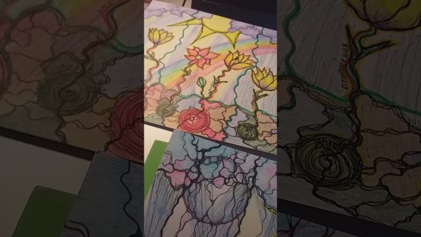 Нейрографика Шаманский дождь Радуга