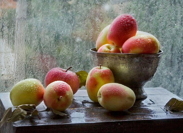 Яблоко спелый натюрморт