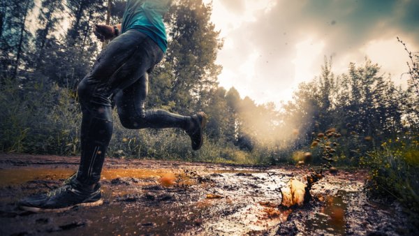 Бег в ливень