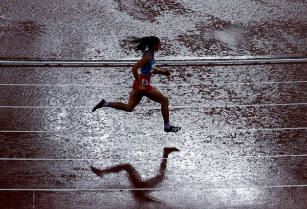 Тренировка под дождем