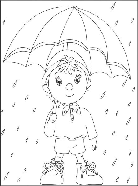 Раскраска зонтик