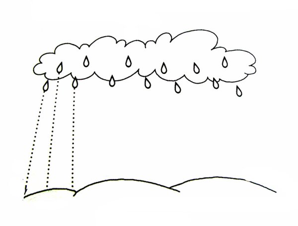 Раскраски для малышей дождик