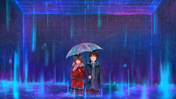 Аниме под дождем