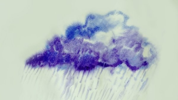 Рисование дождя по мокрому