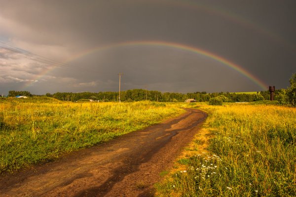 Радуга над деревней