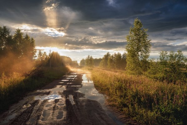 Дорога после дождя