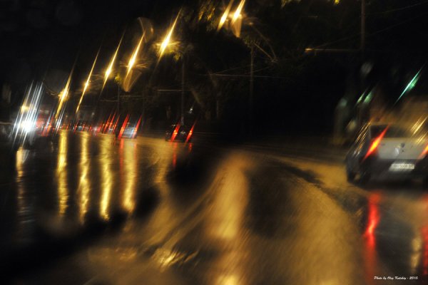 Дорога трасса ночь дождь