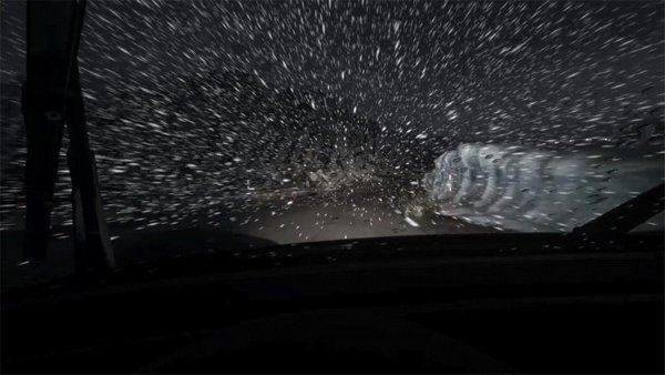 Дождь из окна машины