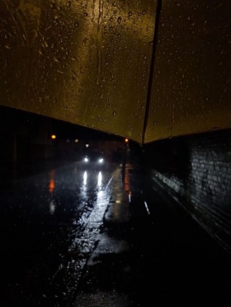 Бедственный дождь ночью