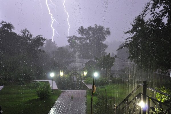Гроза и дождь