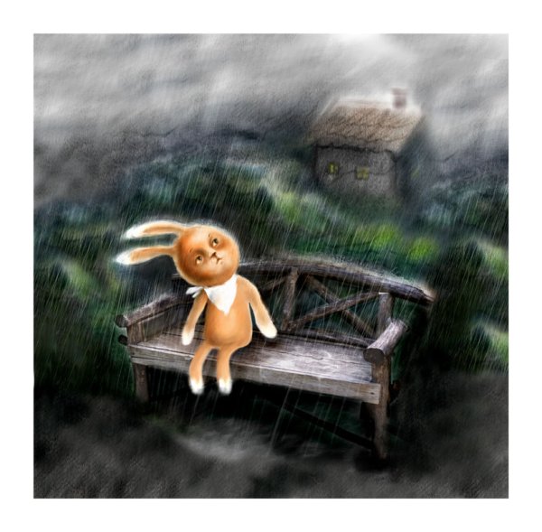 Зайка под дождем