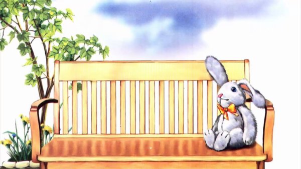 Зайчик на лавочке