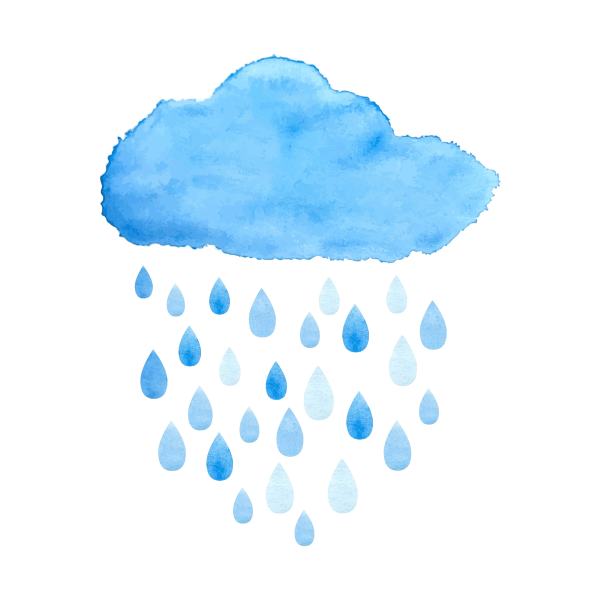 Рисование с малышами дождик и тучка