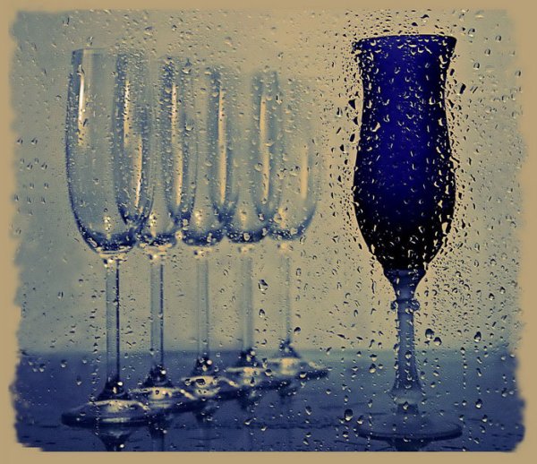 Дождь бокал