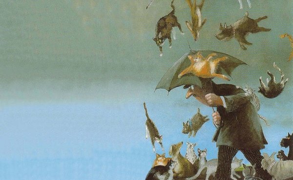 Рыбный дождь рисунок