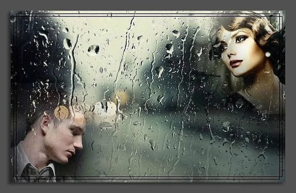 Мужчина у дождливого окна