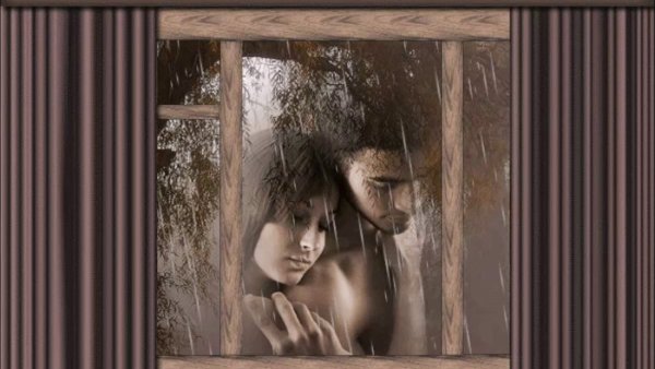 Двое дождь за окном