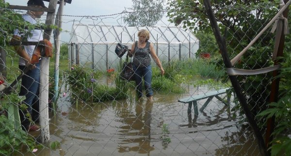 Летний ливень на даче