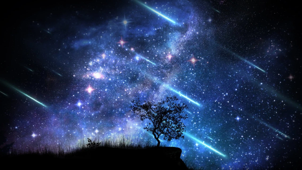 Звездное небо Падающая звезда