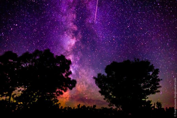 Звездопад метеоритный дождь фиолетовый