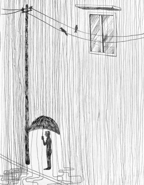 Дождь карандашом