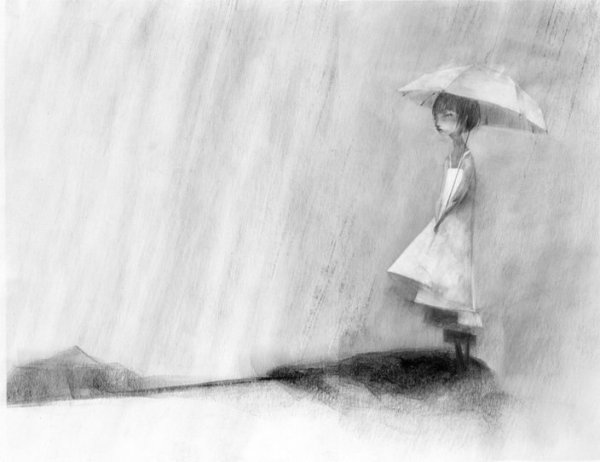 Карандашные зарисовки дождь