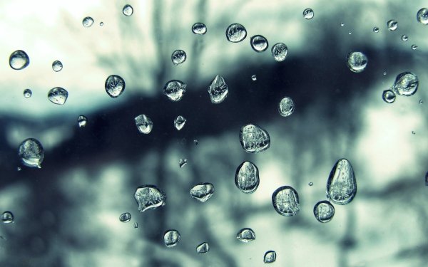 Капельки воды на стекле