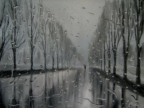 Серый дождик