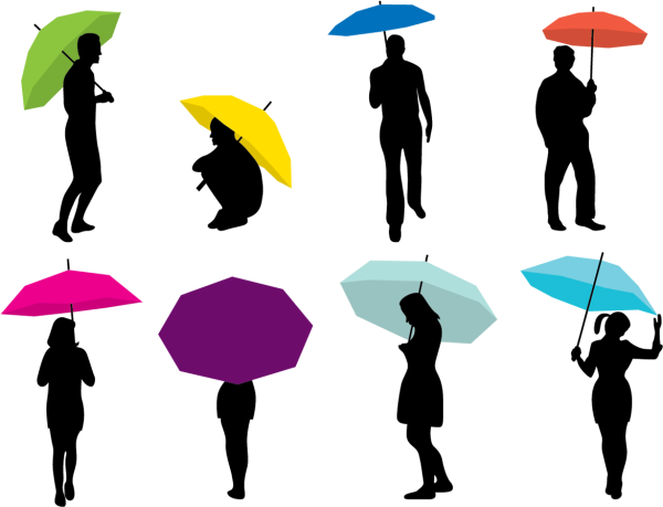 Человек под зонтом