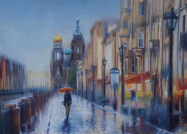 Дождливый Петербург картины