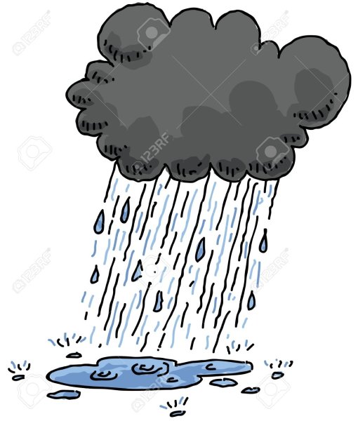 Облако лужи дождь